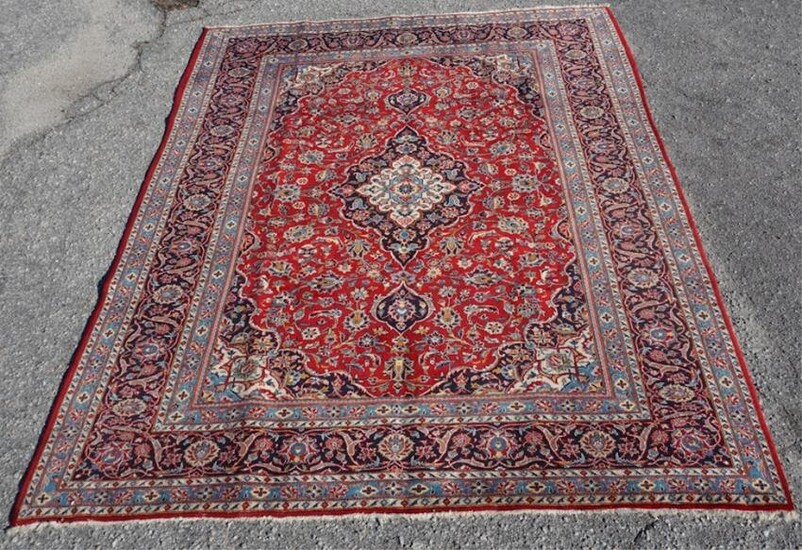 Vintage Persian Kashan Carpet
