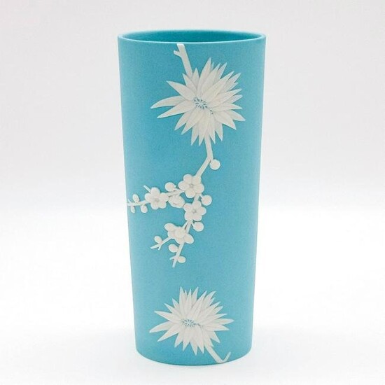 Wedgwood Dark Turquoise Jasperware, Oval Vase