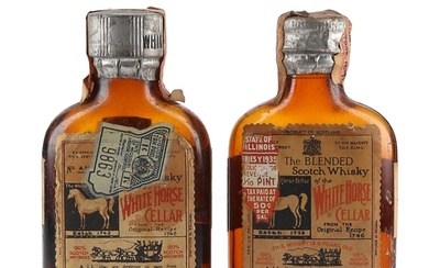 White Horse Cellar & 8 Year Old Bottled 1930s-1940s 2 x 4.7cl / 43.4%
