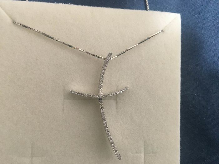 White gold - Necklace with pendant Diamond