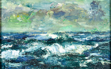 ***William MacTaggart (1903-1981) - Oil painting - "North Sea", board,...