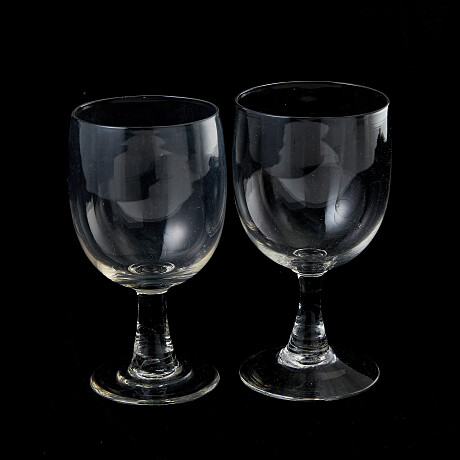 Wine glass clear glass mass 19th century Vinglas klar glasmassa 1800-tal