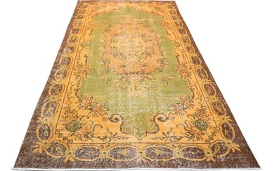 Yellow green vintage √ Certificate √ Cleaned - Rug - 248 cm - 140 cm