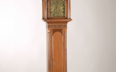 longcase clock, England, around 1800, one- piece Mahogany...