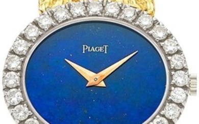 10008: Piaget Lapis Lazuli, Diamond, Gold Watch Case