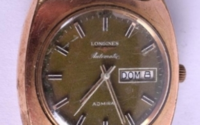 A RARE LONGINES AUTOMATIC GREEN DIAL ADMIRAL