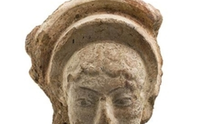Etruscan Maenad Head Antefix Late 6th century BC; height cm...