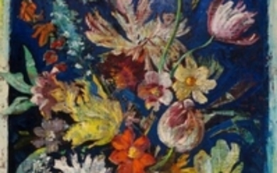 Robert Dumont-Smith, British 1908-?-Still life of Flowers...