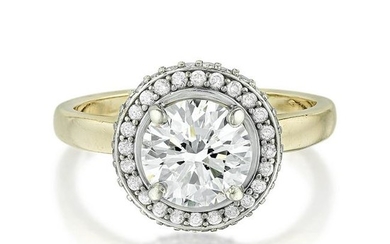 1.30-Carat Diamond Halo Ring