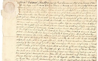 1707 GEORGE CLARKE NY Manuscript Document Signed