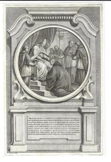 1721 Engraving by Zucchi Pope Clement XI