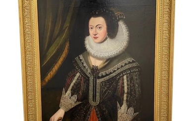 17th Century Oil Painting Portrait Elizabeth Of Bohemia Circle Godfrey Kneller