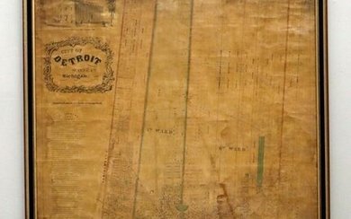 1853 City of Detroit Map