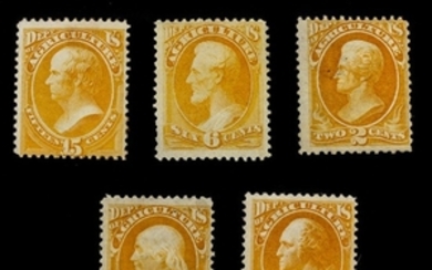 1873 Department of Agriculture Postage Official Stamps