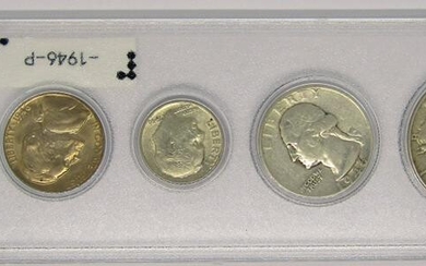 1946 U.S. YEAR SET - 5 COINS - MIXED MINTS