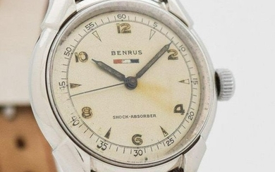 1950's - 1960's Men's Vintage BENRUS BH11 Stainless