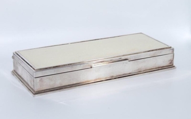1960 Ralph Lauren Silver Cigarette Case Mahogany Line Metal:...