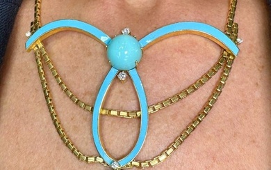 1960s Persian Turquoise Necklace