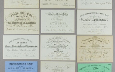 19TH CENTURY ADMISSIONS TO MEDICAL LECTURES (13)