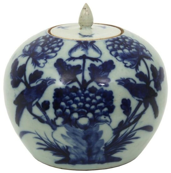 19th C. Chinese Covered Porcelain Ginger Jar