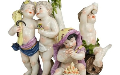 19th Cent. Ludwigsburg Porcelain "Putti" Group