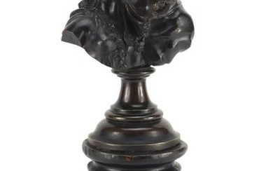 19th century classical patinated bronze of lovers