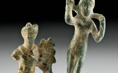 2 Roman Imperial Bronze Figures - Mercury & Venus