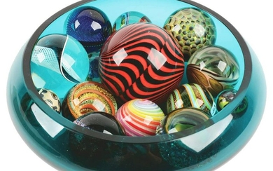 Bowl of Contemporary Marbles.