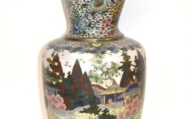 20thC. Japanese Cloisonne Enameled Vase