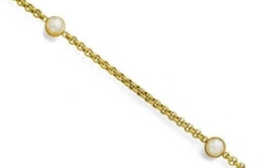 MABE PEARL NECKLACE AND BRACELET.