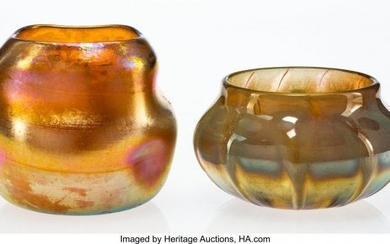 23008: Two Tiffany Studios Favrile Glass Vases, circa 1
