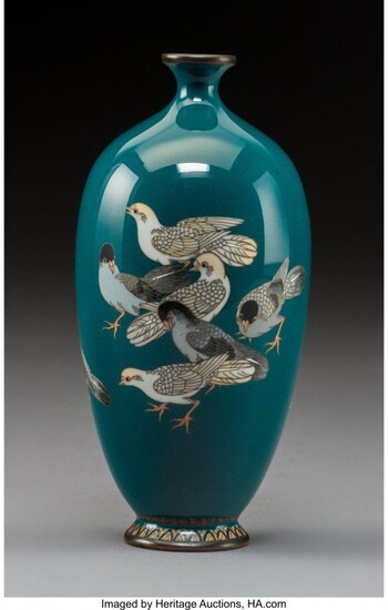28208: A Japanese Cloisonné Enamel Vase, Meiji P