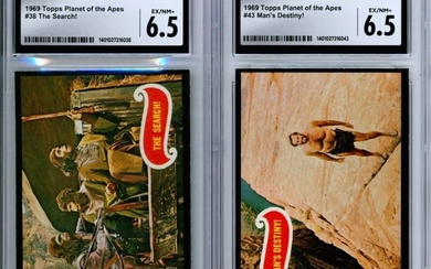 2PC 1969 Topps Planet of the Apes Test Set CGC 6.5