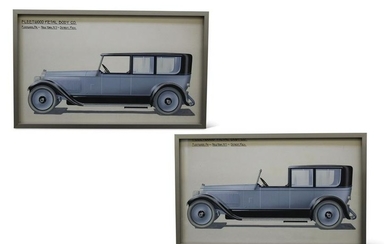Pair of Fleetwood Styling Illustrations, 1929
