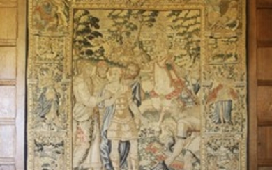 A Flemish historical tapestry, The Story of Julius Caesar (4), probably 16th century, depicting ...