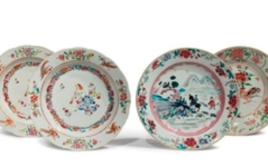 FOUR CHINESE FAMILLE ROSE DISHES QIANLONG 1736 95 …
