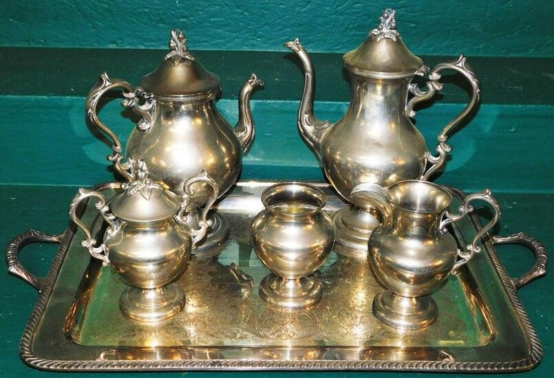 6 Pc Silver Plate Tea Set