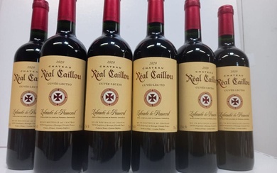 6 bouteilles de Château Réal Caillou 2020 Lalande de Pomerol propriétaire récoltant