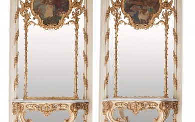61008: A Pair of Monumental Italian Rococo-Style Painte