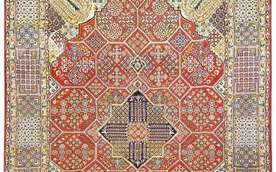 7 x 10 Fine Weave Persian Tabriz Rug CORAL 400 KPSI