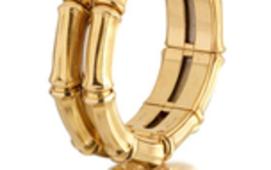 An 18k gold "Bamboo" cuff,, Cartier