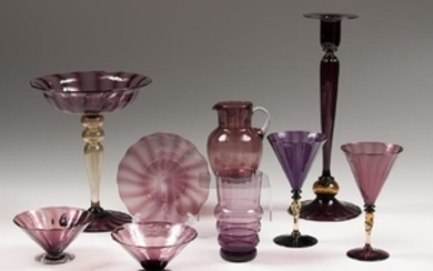 Amethyst Glassware Including Steuben