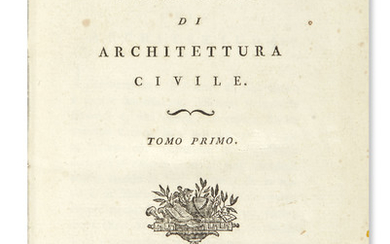 (ARCHITECTURE.) [Milizia, Francesco.] Principj di Architettura Civile. 25 folding engraved plates; 2 letterpress...