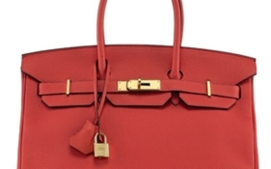 A BOUGAINVILLIER TOGO LEATHER BIRKIN 35 WITH GOLD HARDWARE, HERMÈS, 2007
