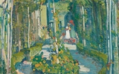 EDOUARD VALLET (1876-1929), Jardin en mai, 1906