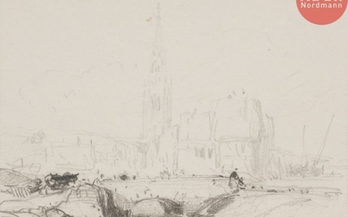 Eugène ISABEY (1803 1886) Paysage au pont Crayon n…
