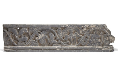 A GREY SCHIST RELIEF PANEL, THE ANCIENT REGION OF GANDHARA, 2ND-3RD CENTURY