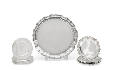 An group of American sterling silver bread plates