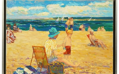 James R. Harrington 'Day at the Beach' O/C