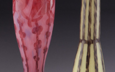 (2) Le Verre Francaise cameo vases